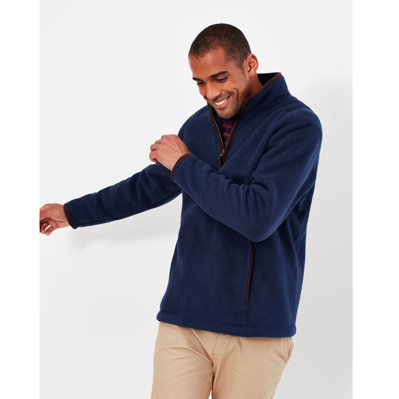 Joules Coxton Clean Look Fleece With Cord Trims - Marine Navy -1